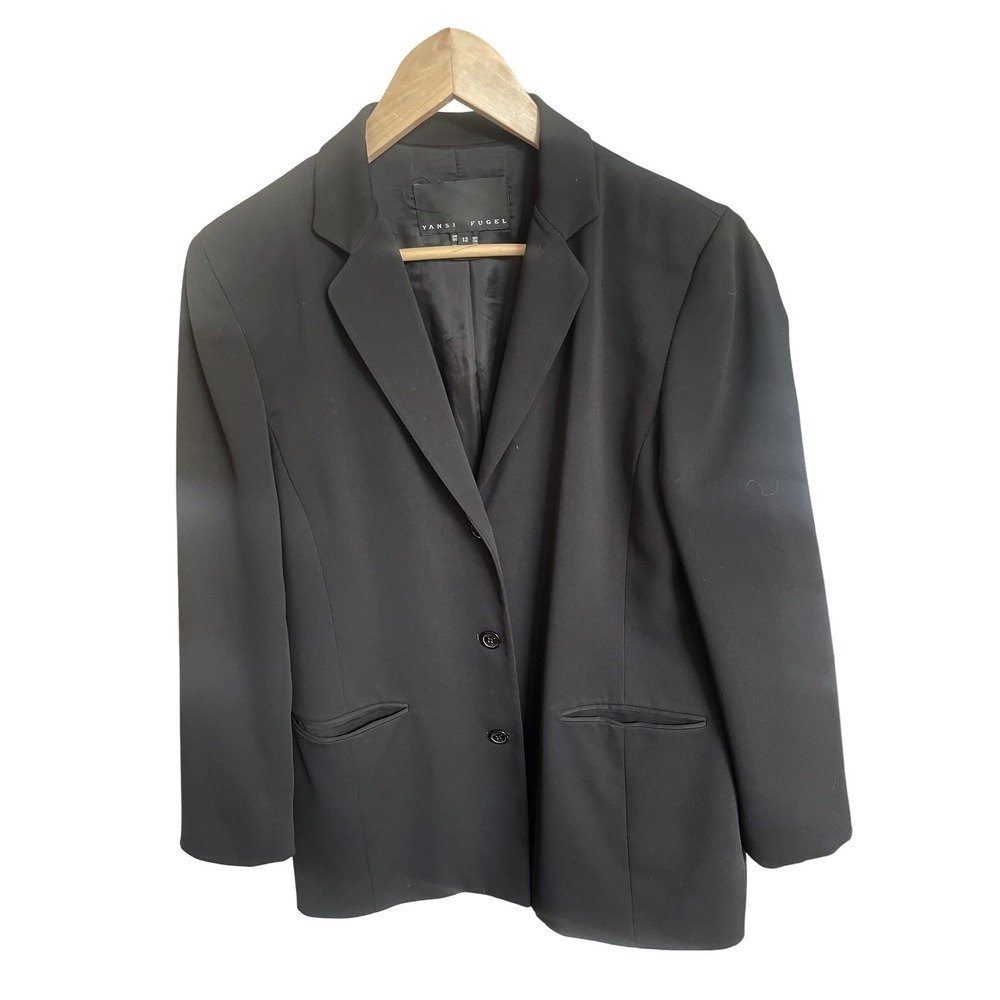 Yansi‎ Fugel Black Work Blazer Jacket 12